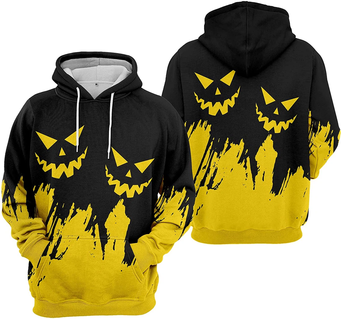 Pumpkin Jack O' Lantern Halloween - 3D Printed Pullover Hoodie