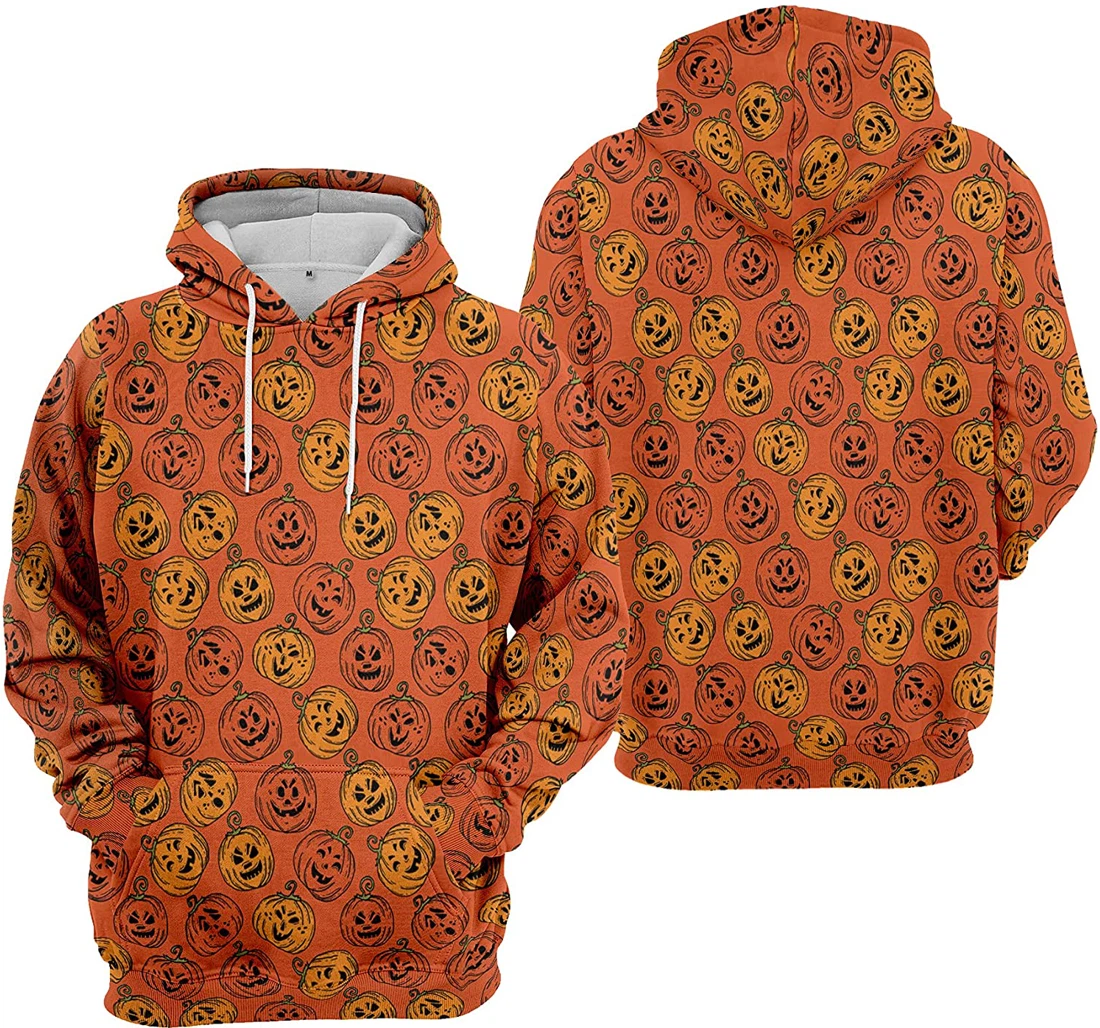 Pumpkin Bat Ghost Specimen Jars Candle Halloween - 3D Printed Pullover Hoodie