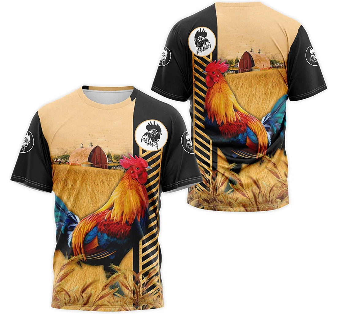 T-Shirt, Hoodie - Rooster Chicken Field 5 3D Printed