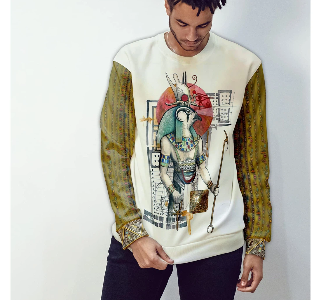 T-Shirt, Hoodie - Ancient Egypt Hieroglyphic Sun God Of Ra 3D Printed