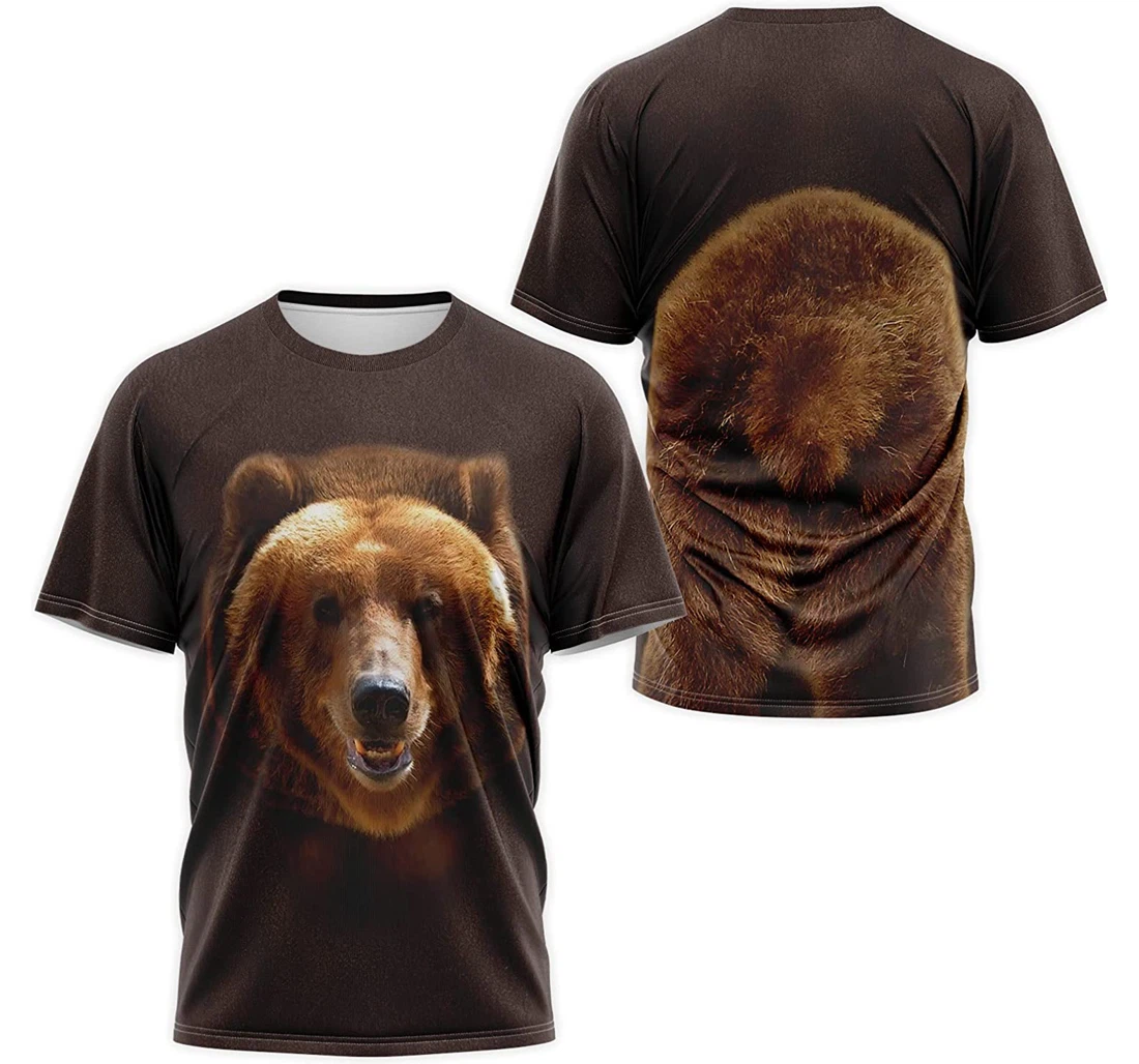 T-Shirt, Hoodie - Brown Glizzly Bear 3D Printed