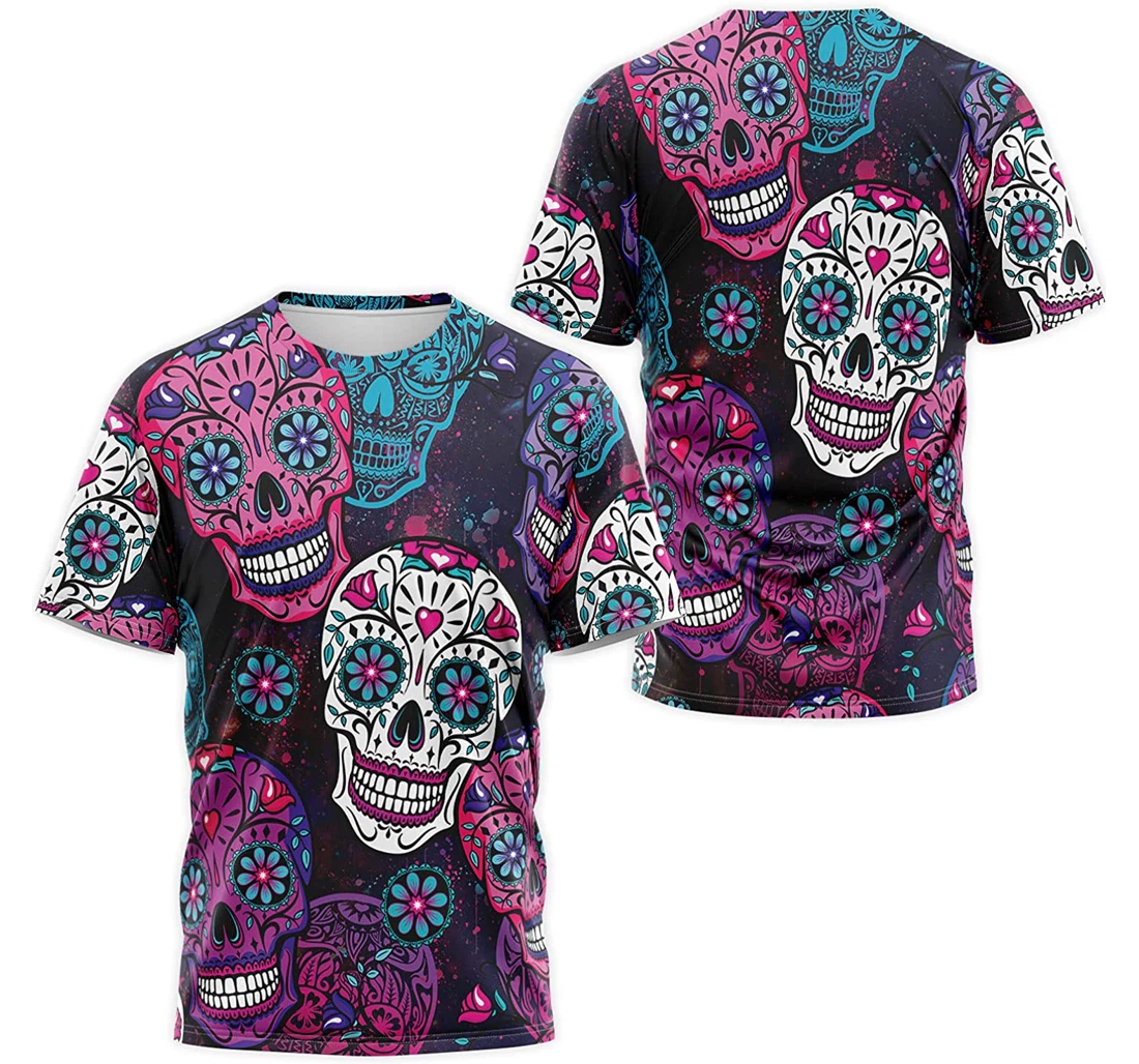 T-Shirt, Hoodie - Skull Flower Mandala 3D Printed