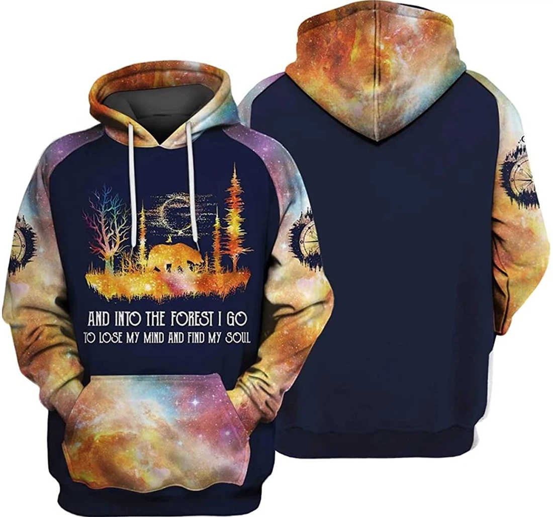 Personalized Camping Into The Forest Hunting Hoodies 3d Wolf Lion - 3D Printed Pullover Hoodie