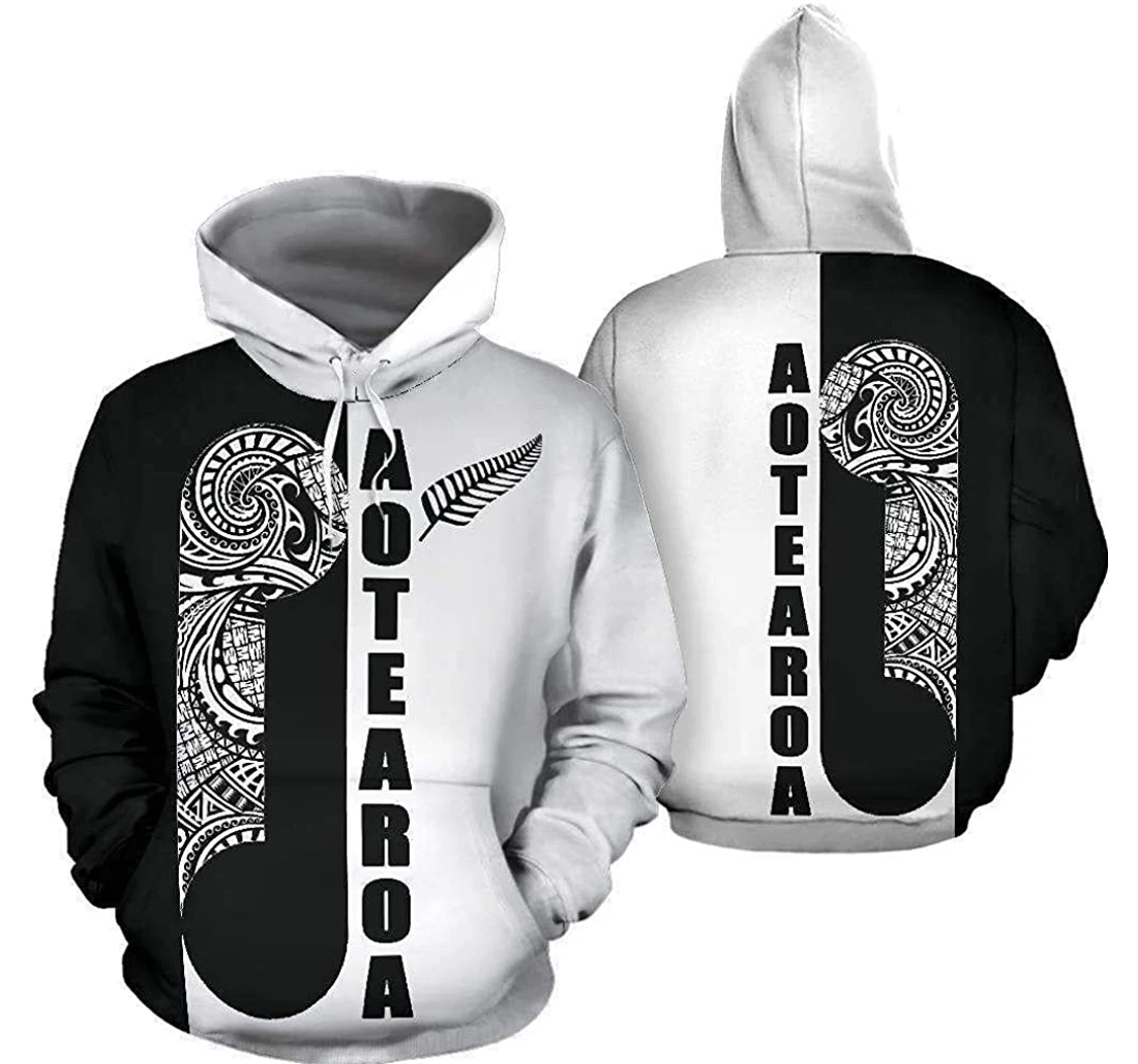 Personalized Maori Koru Aotearoa Up Adultfull S-5xl - 3D Printed Pullover Hoodie