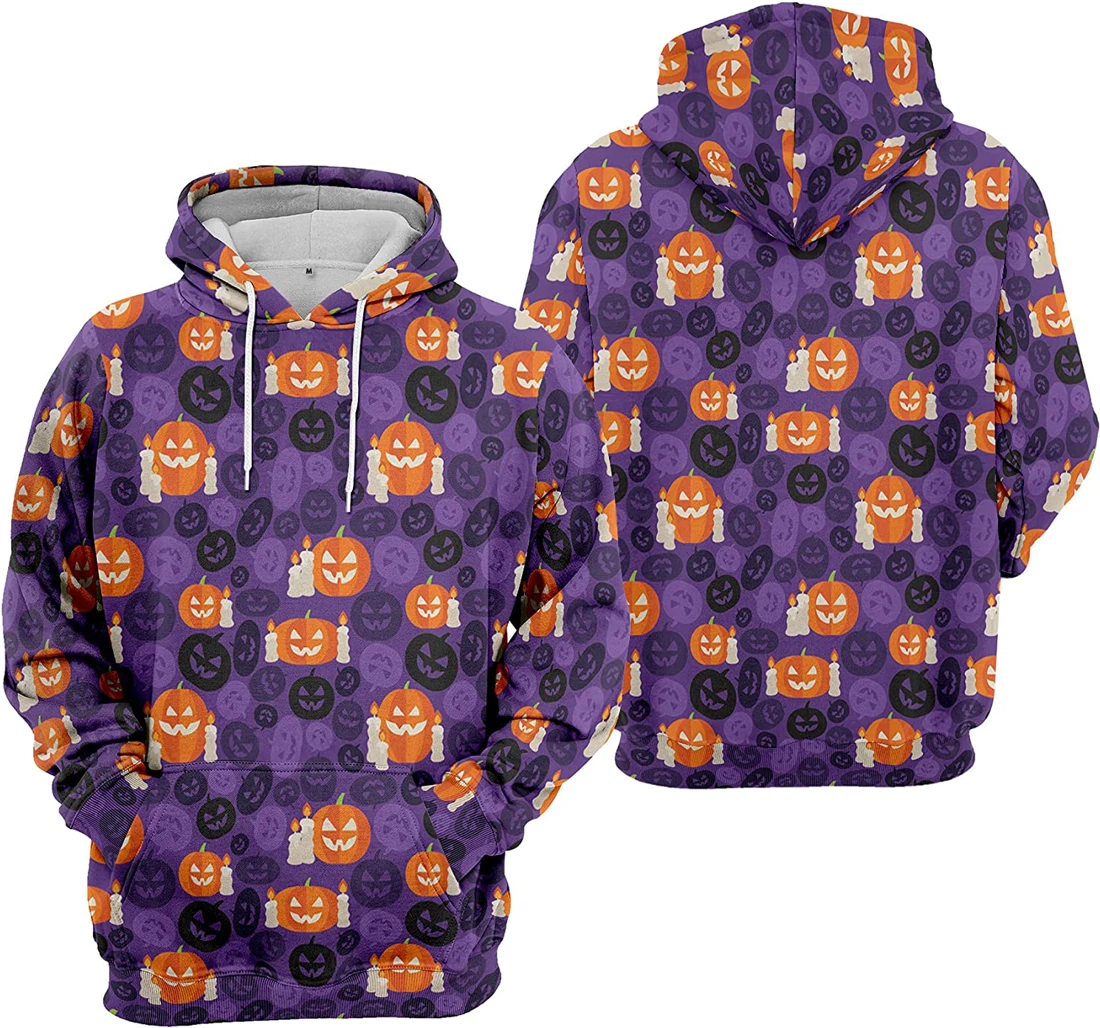 Spider Seamless Pattern Halloween - 3D Printed Pullover Hoodie