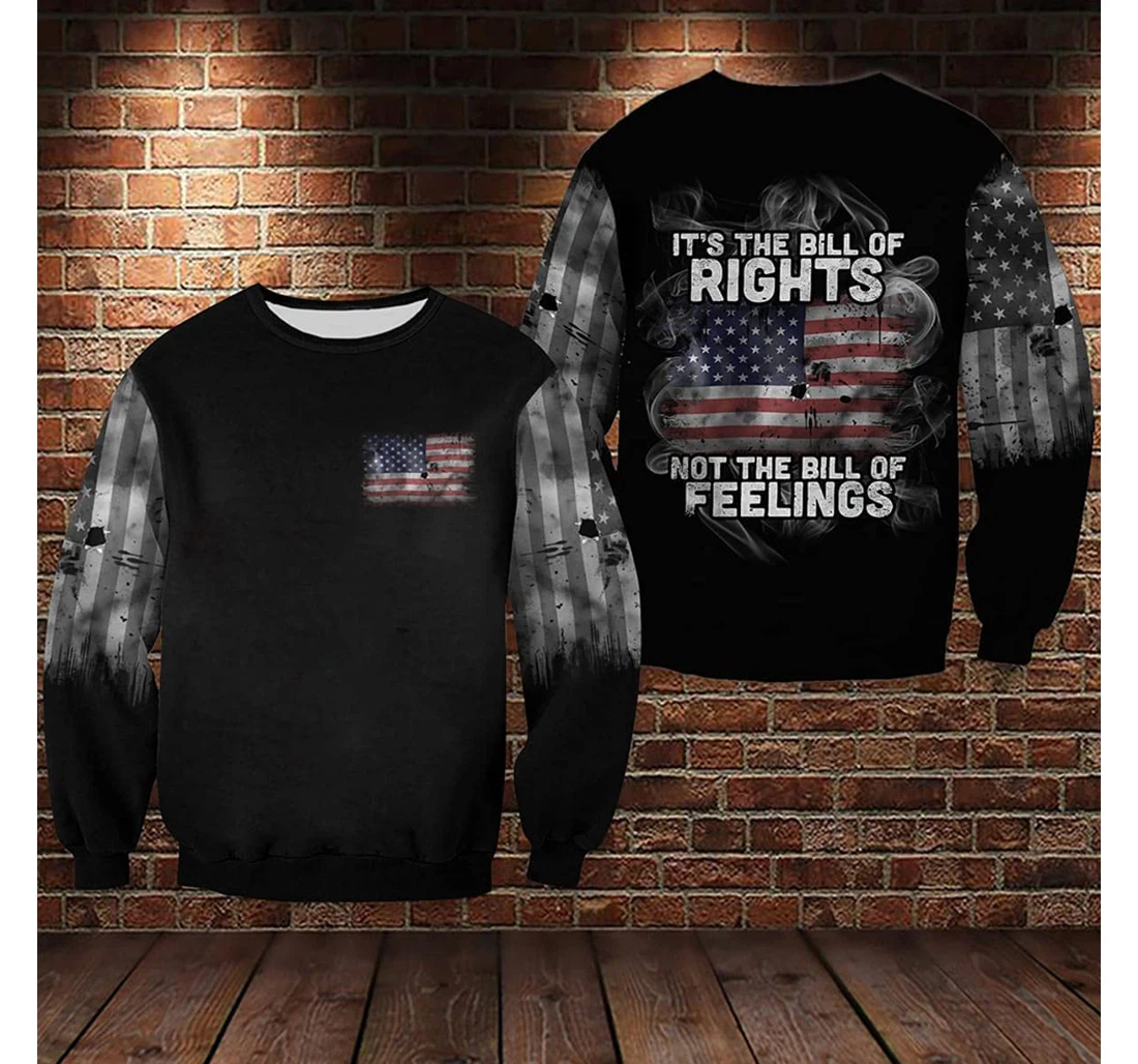 T-Shirt, Hoodie - America It's The Bill Of Rights Us Flag 3D Printed