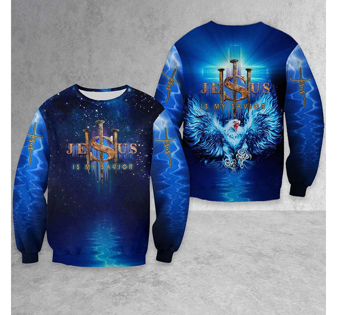 T-Shirt, Hoodie - Jesus Is My Savior Blue Style 3D Printed