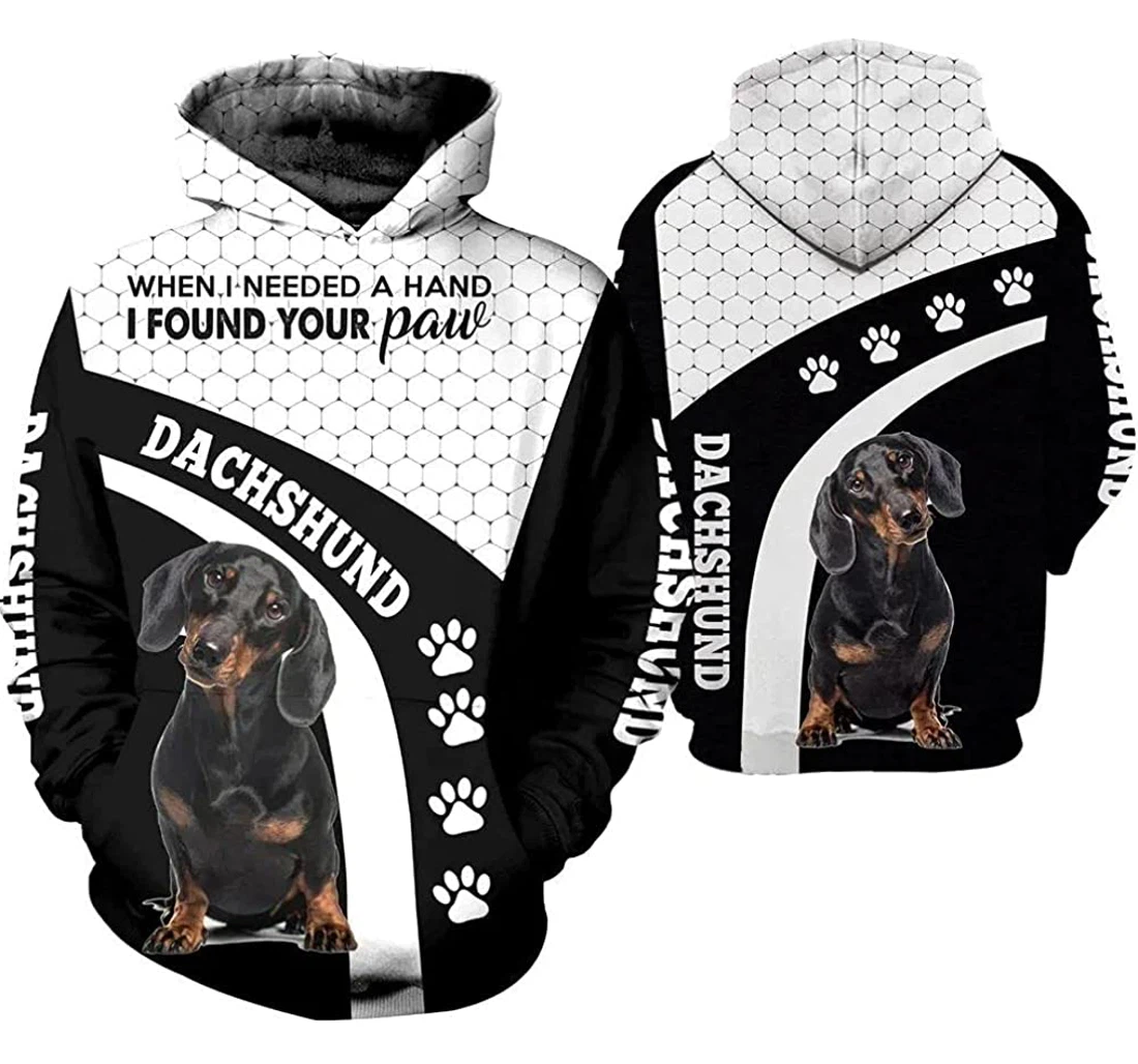 Personalized Dachshund Dog Sportwear Up - 3D Printed Pullover Hoodie