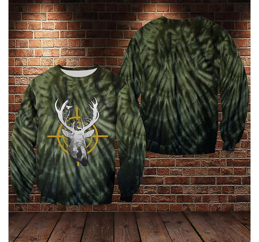 T-Shirt, Hoodie - Deer Hunting Tie Dye Camouflage 3D Printed