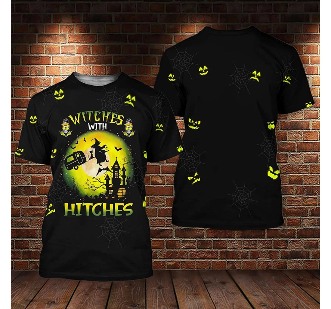 T-Shirt, Hoodie - Halloween Camping Witches Hitches 3D Printed