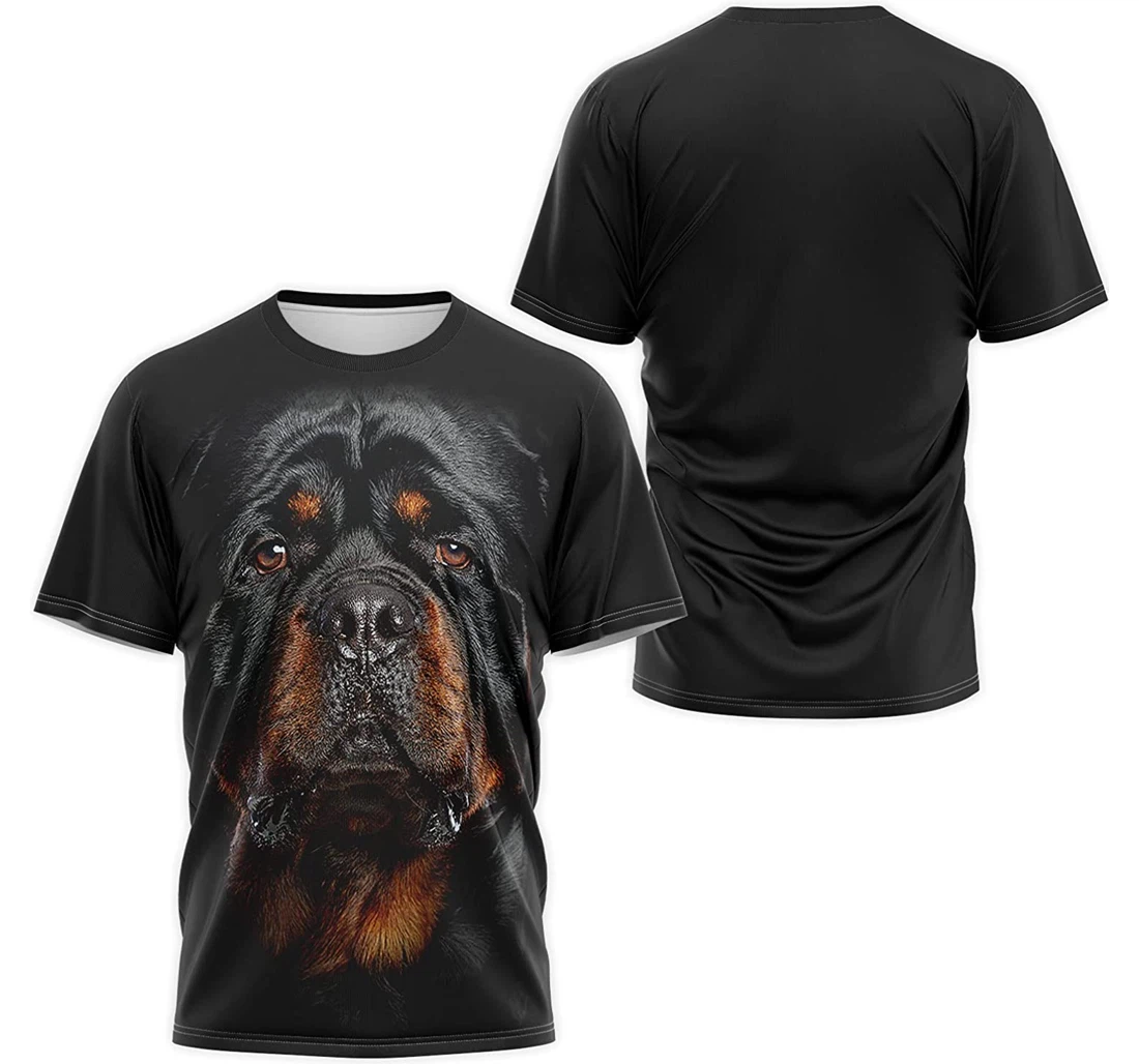 T-Shirt, Hoodie - Rottweiler Dog Face Tail Hair 1 3D Printed