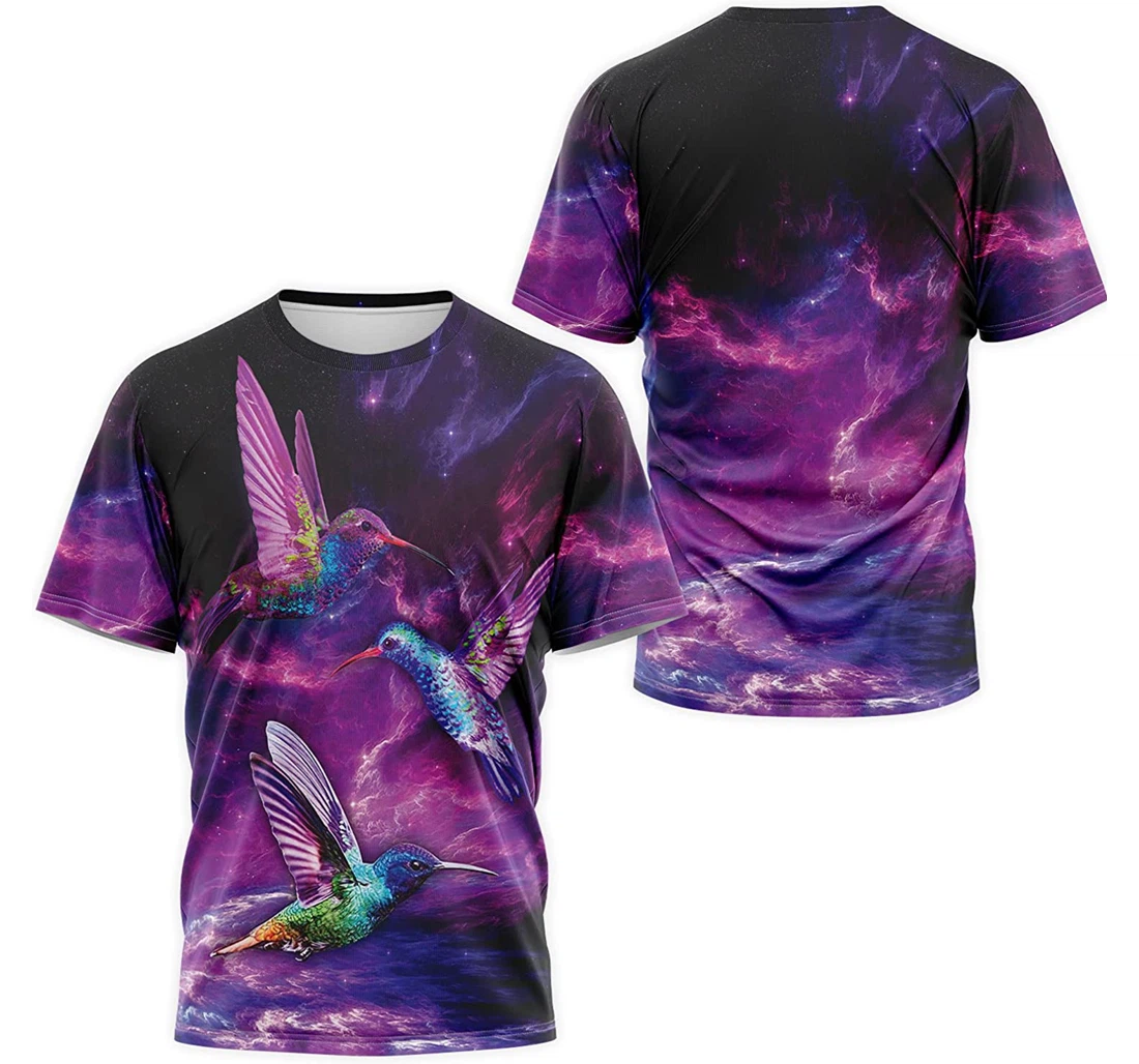 T-Shirt, Hoodie - Purple Sky Hummingbird 3D Printed