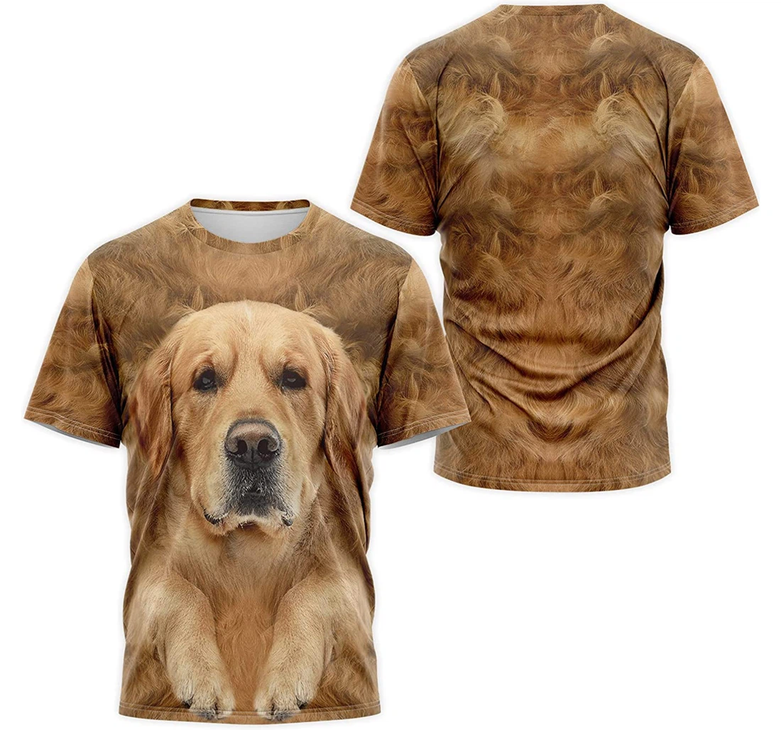 T-Shirt, Hoodie - Golden Retriever Face Dog's Hair Curly 3D Printed