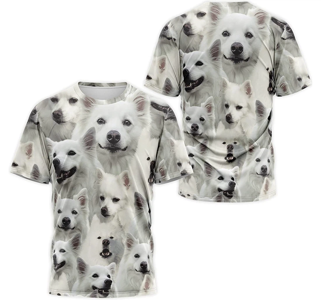 T-Shirt, Hoodie - Samoyed Dog Face Seamless 3D Printed