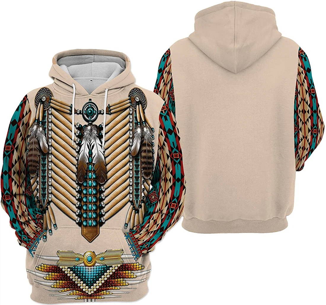 T-Shirt, Hoodie - Native American Dreamcatcher Beaded Breastplate Pattern 3D Printed