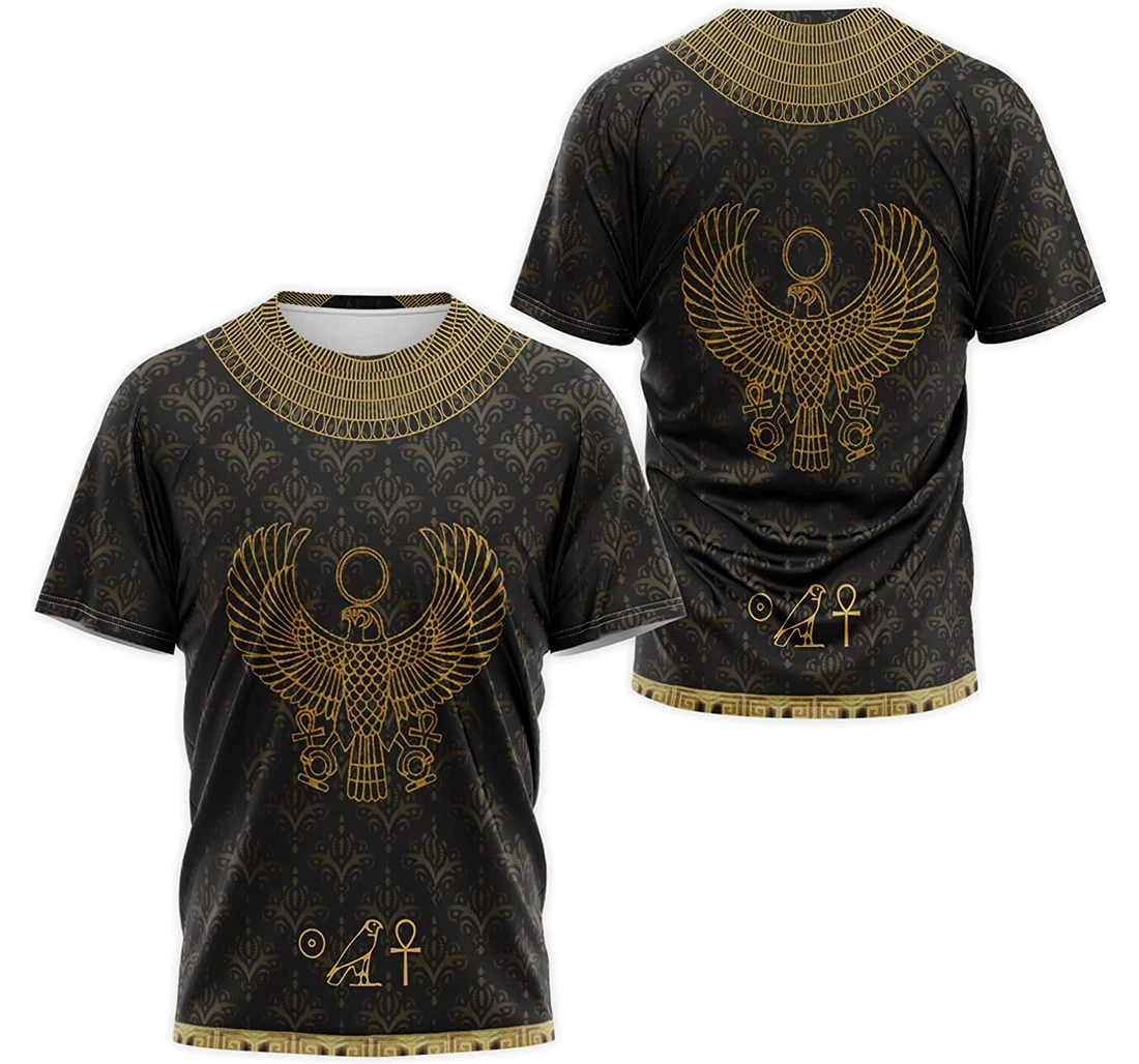 T-Shirt, Hoodie - Gold Ancient Eagle Egyptain Symbol 3D Printed