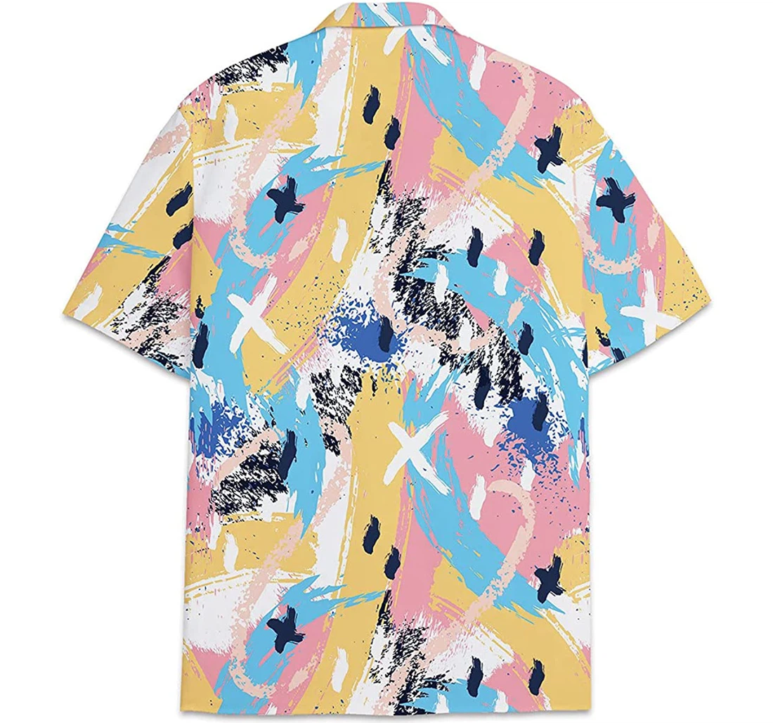 Personalized Pattern Water Color Pattern Hawaiian Shirt, Button Up Aloha Shirt For Men, Women