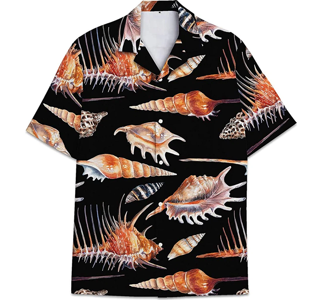 Personalized Conch Hawaiian Shirt, Button Up Aloha Shirt For Men, Women