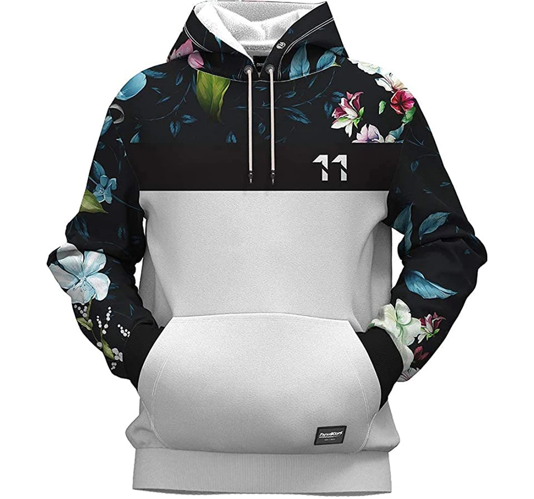 Dark Floral - 3D Printed Pullover Hoodie