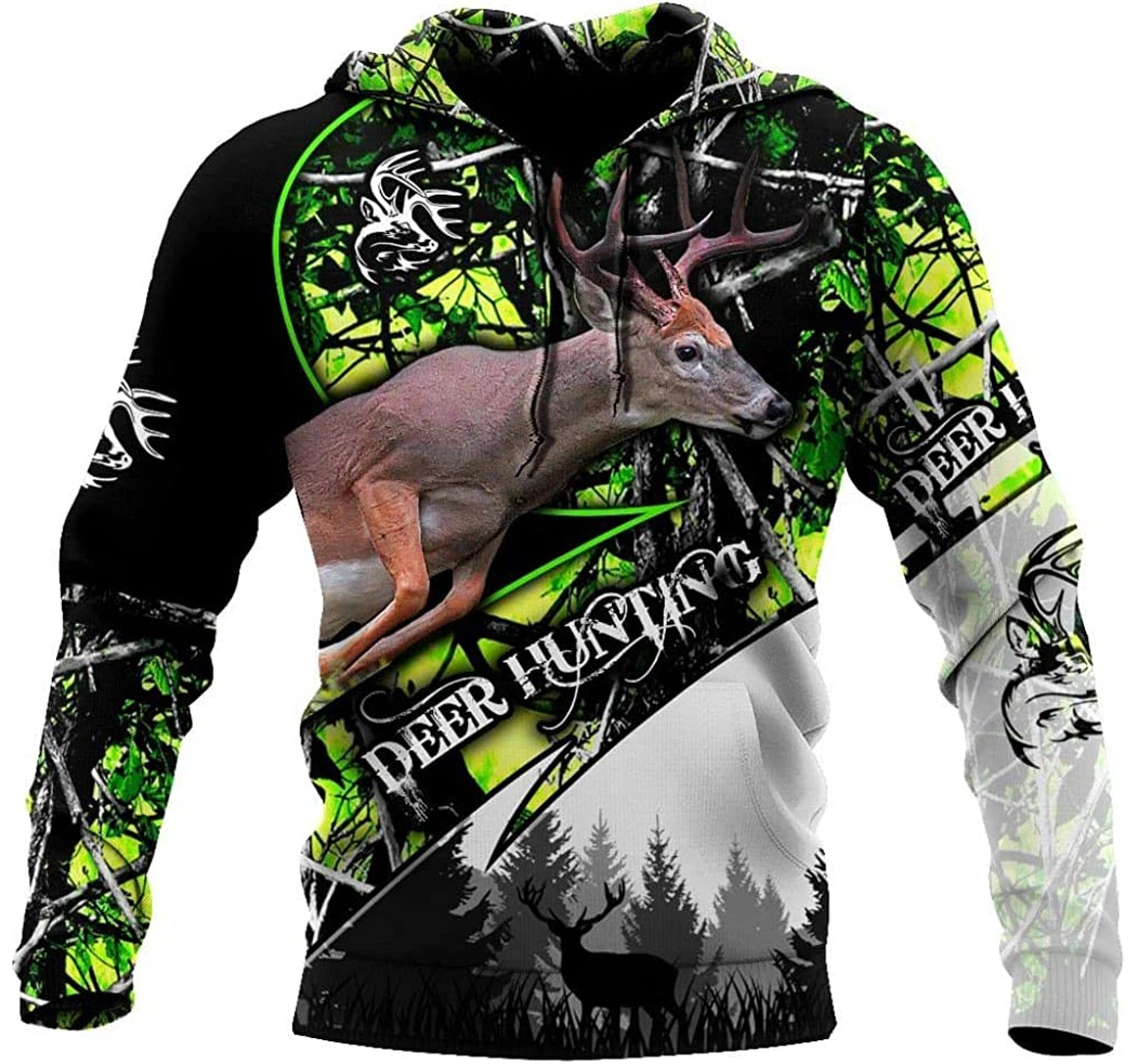 Deer Hunting Camo Highlight Viii Lightweight Sportswear Up Hawaiiam Polotanktop Man Woman - 3D Printed Pullover Hoodie