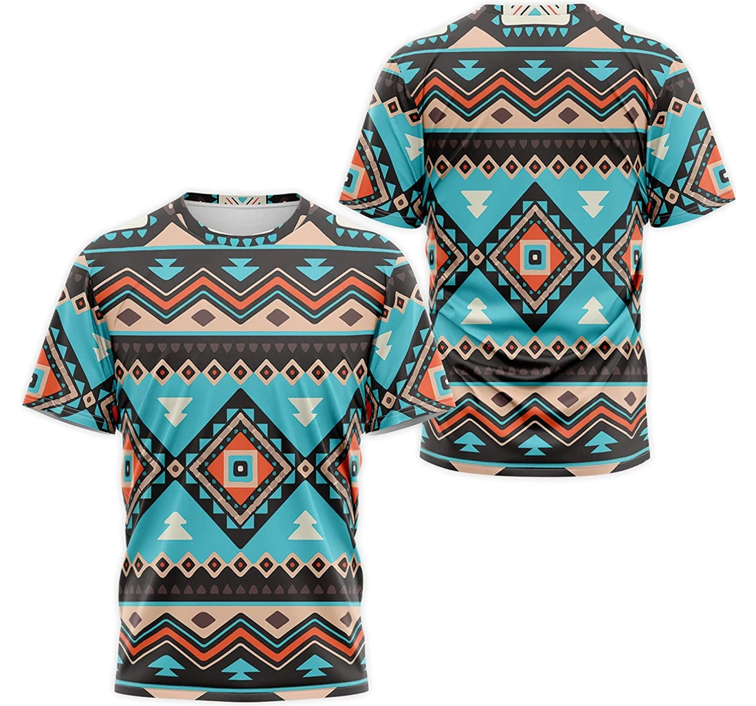 T-Shirt, Hoodie - Native American Geometric Aztec Indians Tribal Seamless Pattern 9 3D Printed