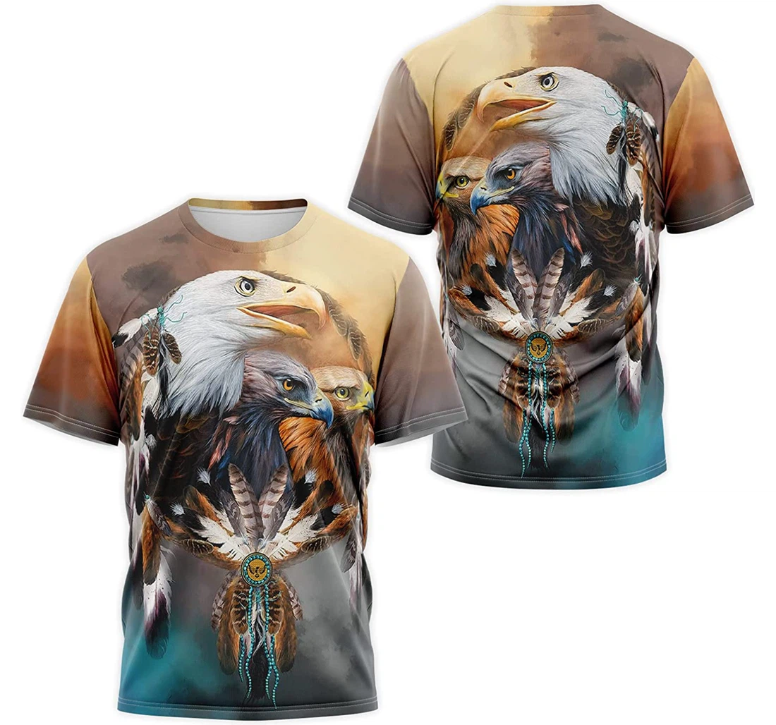 T-Shirt, Hoodie - Eagle Native American 3D Printed