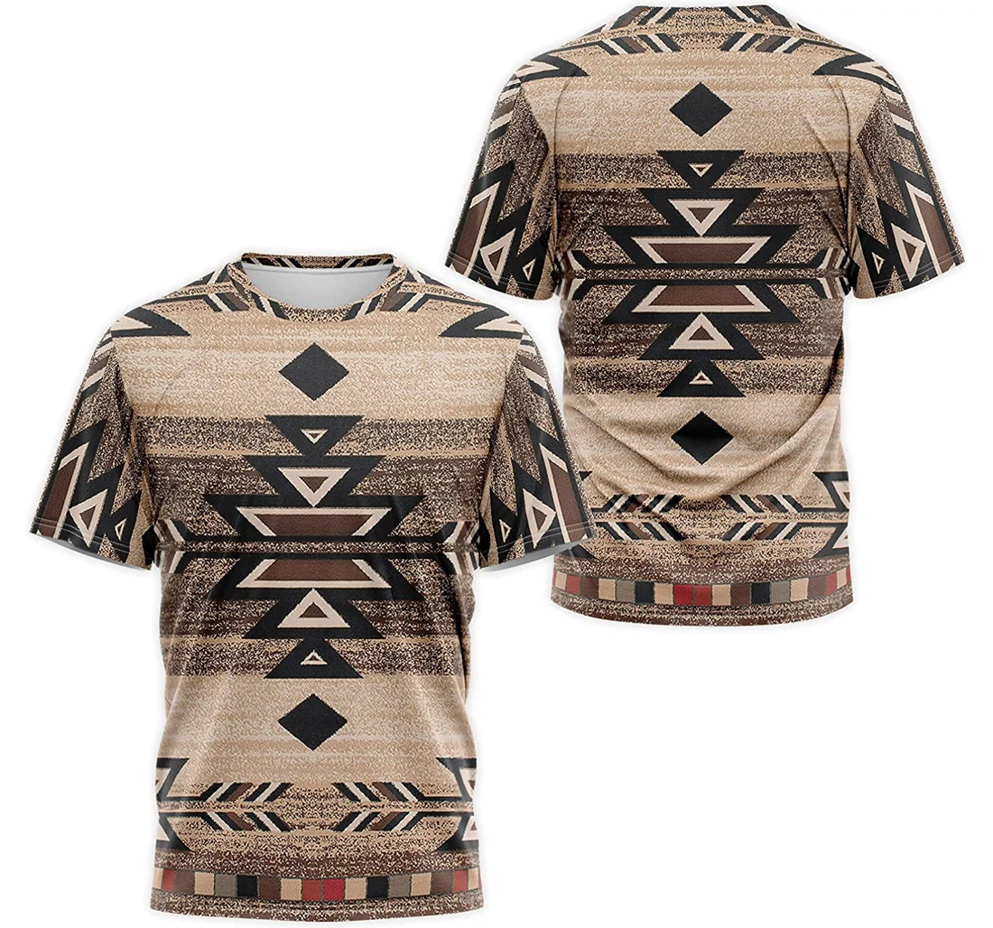 T-Shirt, Hoodie - Native American Geometric Aztec Indians Tribal Seamless Pattern 3D Printed