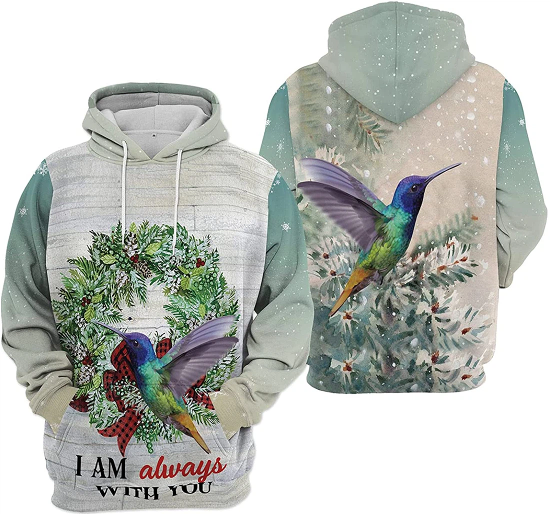 T-Shirt, Hoodie - I Am Always With You Hummingbird Christmas 3D Printed