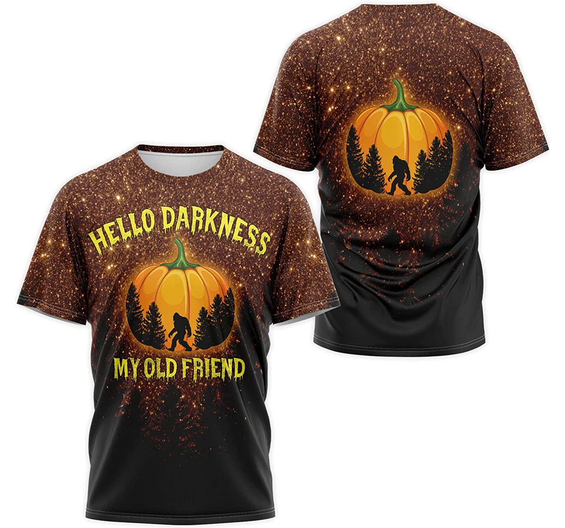 T-Shirt, Hoodie - Bigfoot Hello Darkness My Old Friend Halloween 3D Printed