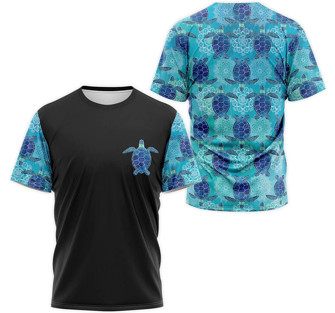 T-Shirt, Hoodie - Sea Turtle Seamless Tropical Pattern 3D Printed
