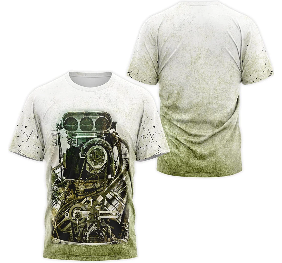 T-Shirt, Hoodie - Engine Mechanic Race Car 3D Printed
