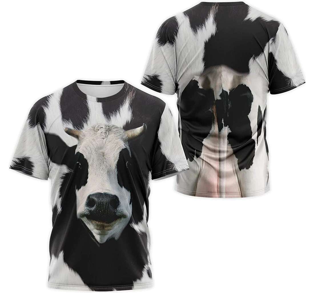 T-Shirt, Hoodie - Cow Hair Face 3D Printed