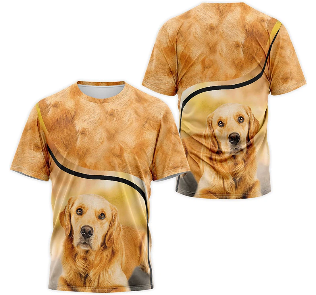 T-Shirt, Hoodie - Golden Retriever Face Dog's Hair 3D Printed