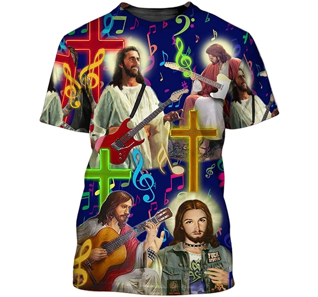 Personalized God Love Music Guitar Hippie Souls Hoodie, T-shirt, Sweatshirt Hawaiian Shirt, Button Up Aloha Shirt For Men, Women