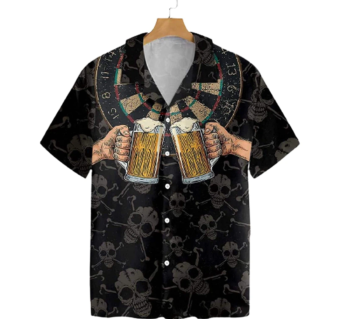 Beer Soft Beach Full Prints Hawaiian Shirt, Button Up Aloha Shirt For Men, Women