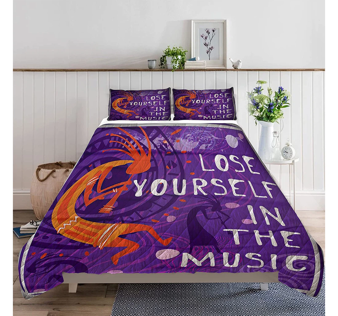 Personalized Bedding Set - Lose Yourself The Music Included 1 Ultra Soft Duvet Cover or Quilt and 2 Lightweight Breathe Pillowcases