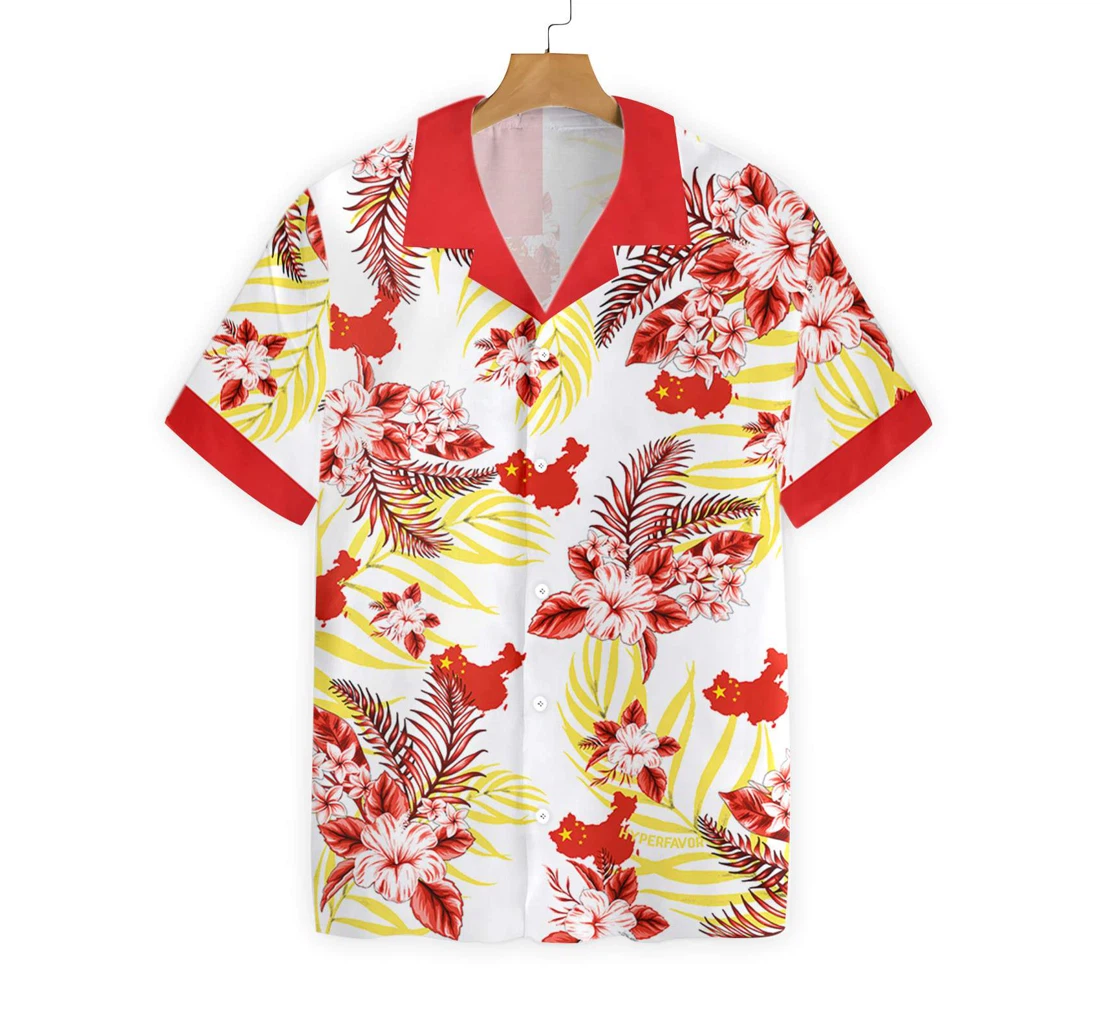 China Proud Hawaiian Shirt, Button Up Aloha Shirt For Men, Women