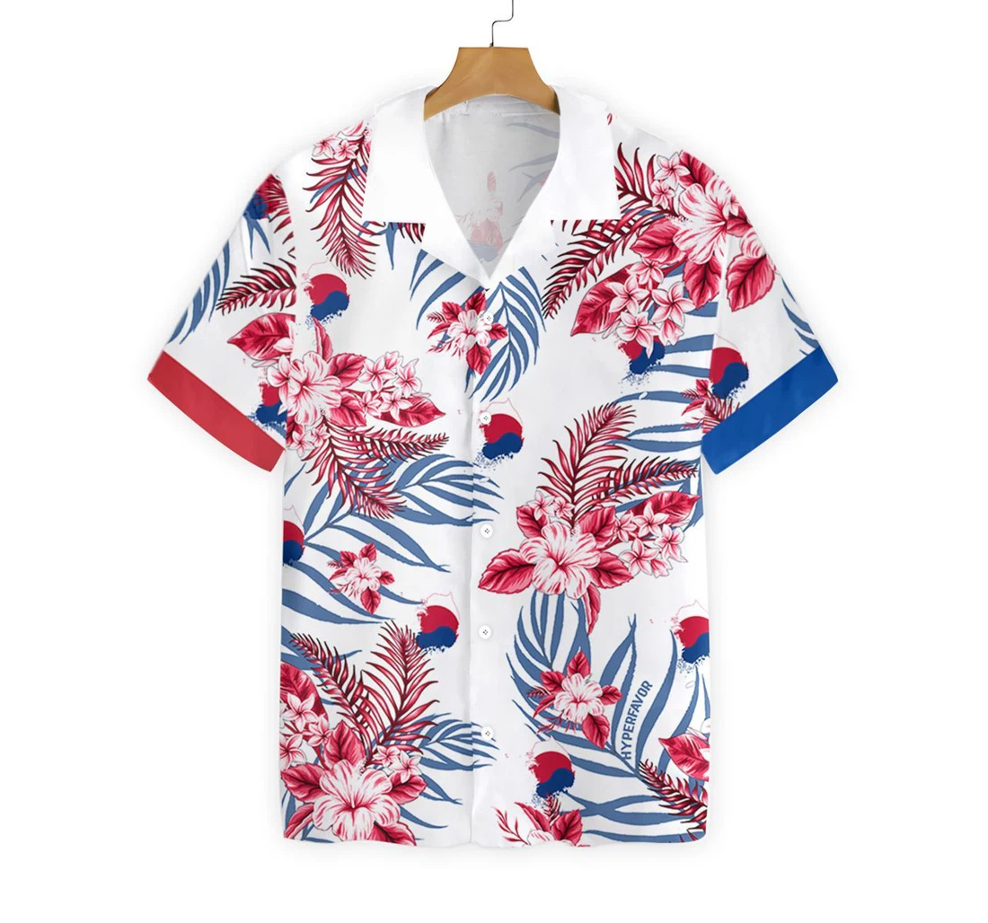 South Korea Proud Hawaiian Shirt, Button Up Aloha Shirt For Men, Women