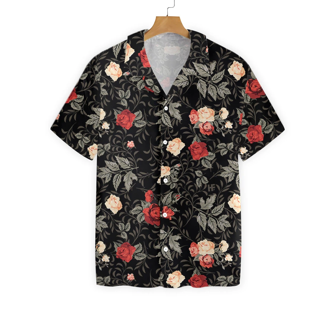 Flower Hawaiian Shirt, Button Up Aloha Shirt For Men, Women