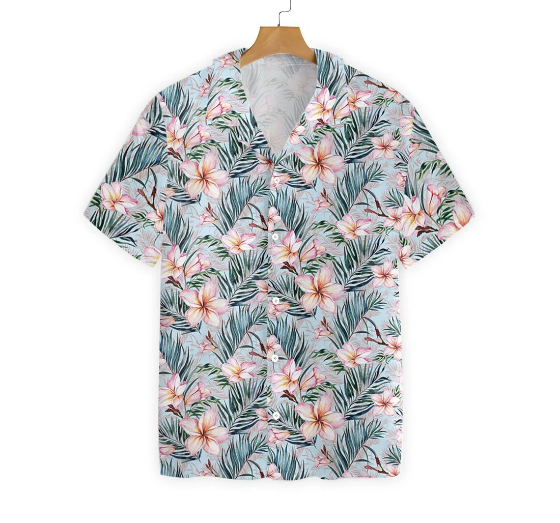 Flower Hawaiian Shirt, Button Up Aloha Shirt For Men, Women