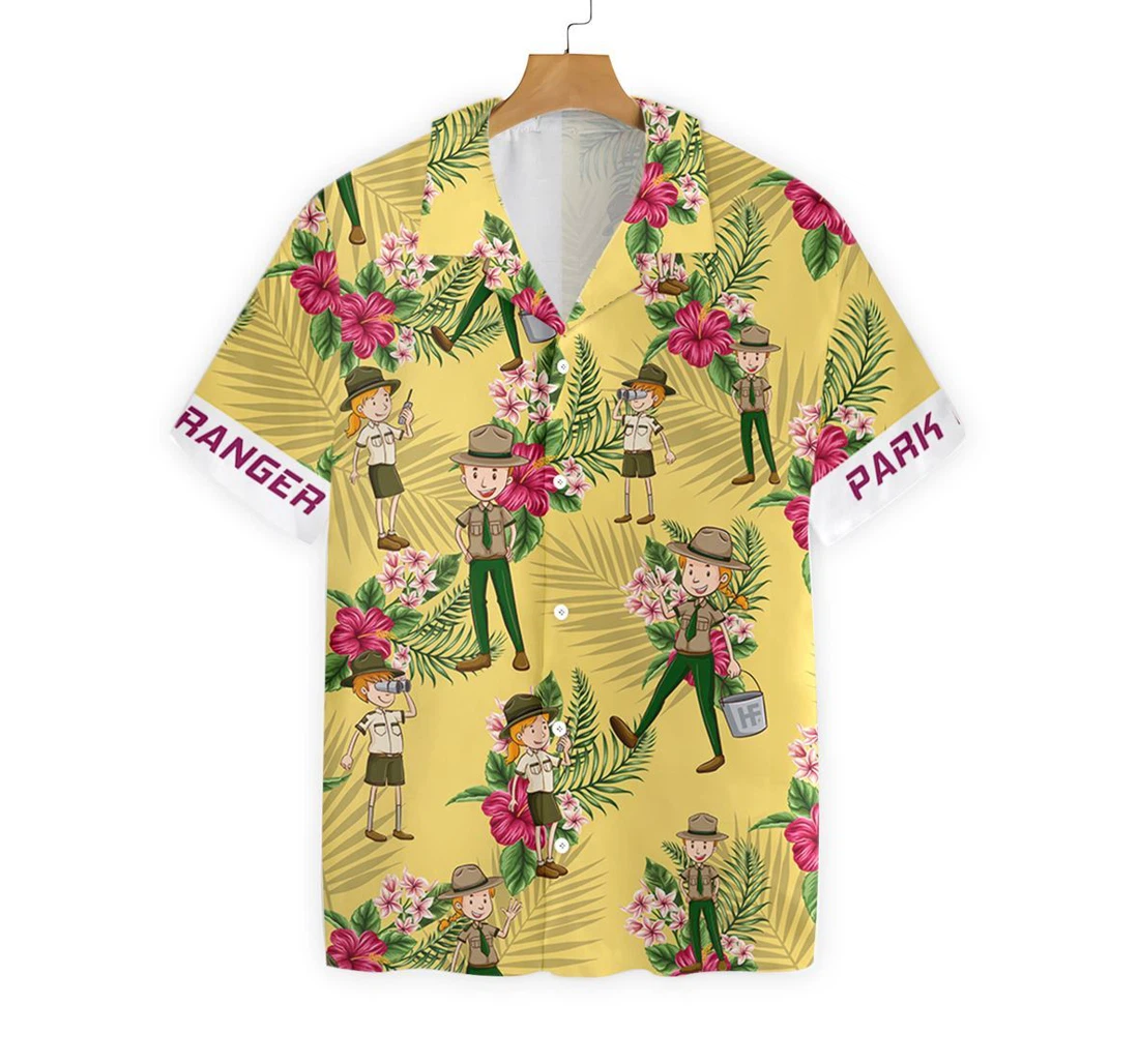 Park Ranger Hawaiian Shirt, Button Up Aloha Shirt For Men, Women