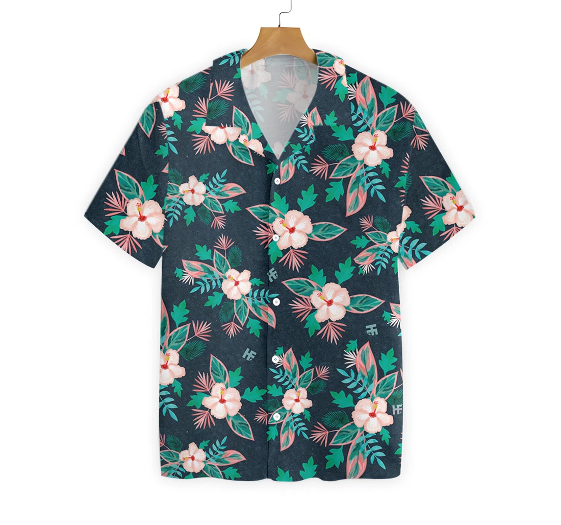 Flower Hawaiian Shirt, Button Up Aloha Shirt For Men, Women