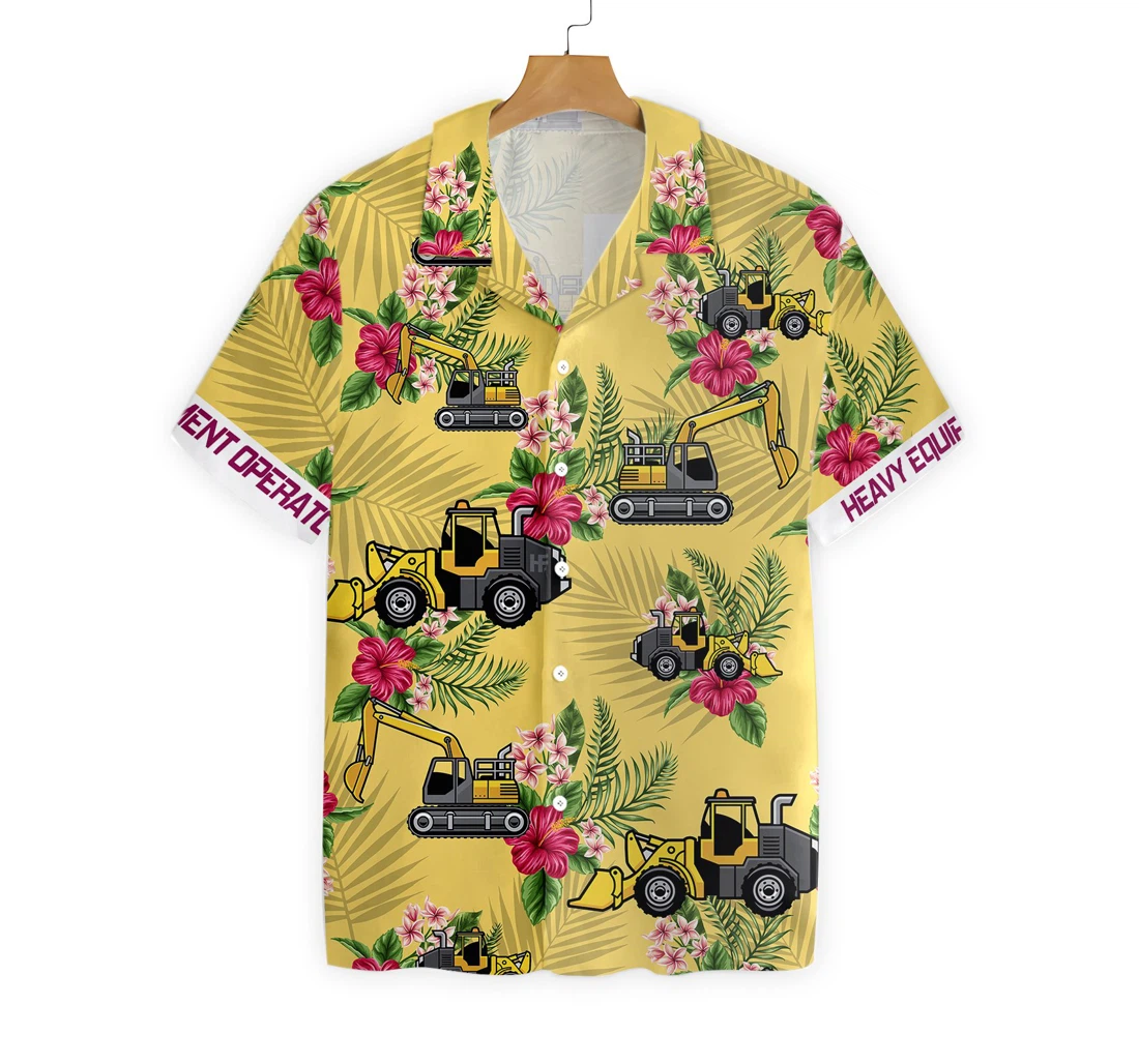 Heavy Equipment Operator Hawaiian Shirt, Button Up Aloha Shirt For Men, Women