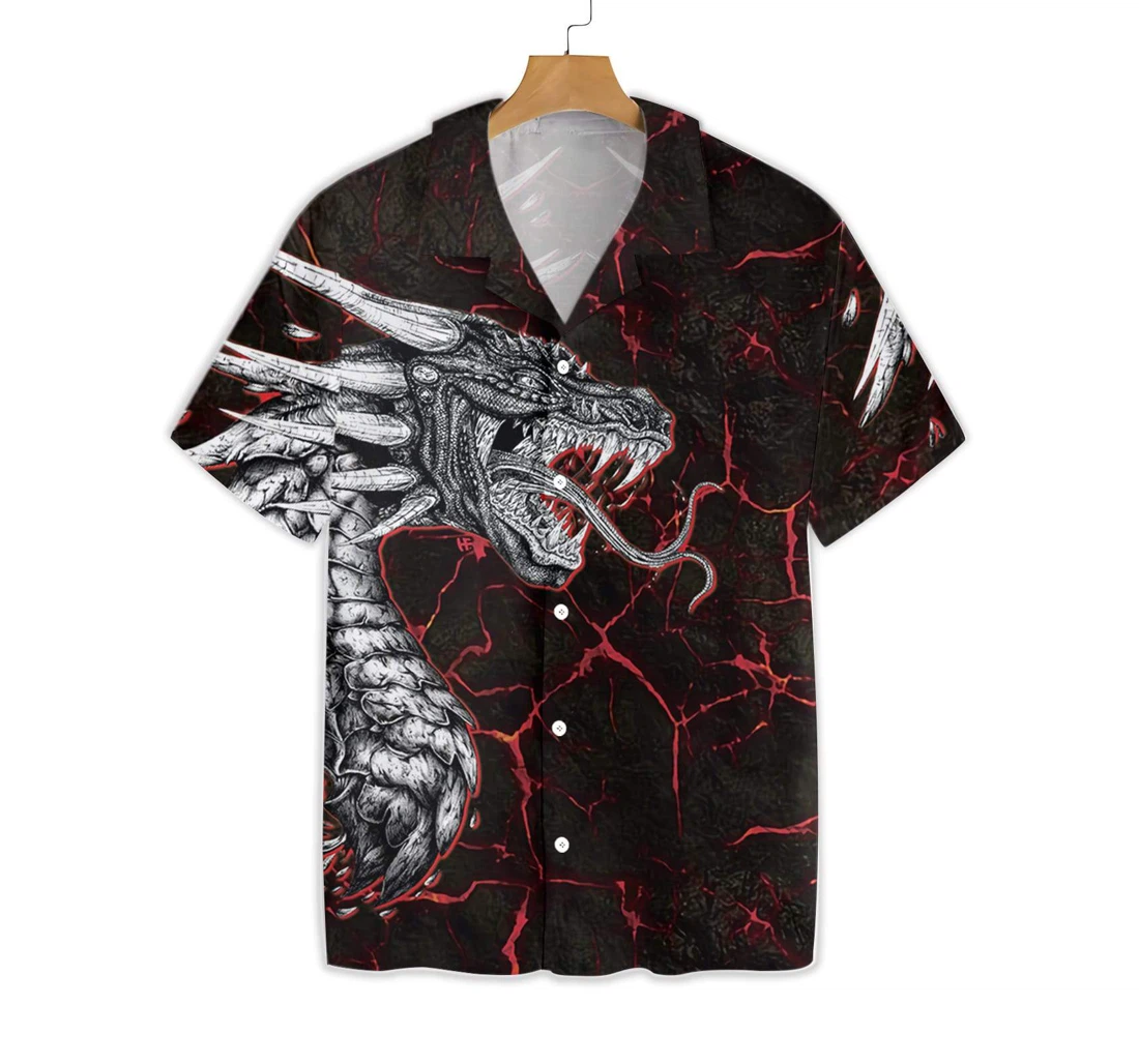 Great Dragon Hawaiian Shirt, Button Up Aloha Shirt For Men, Women