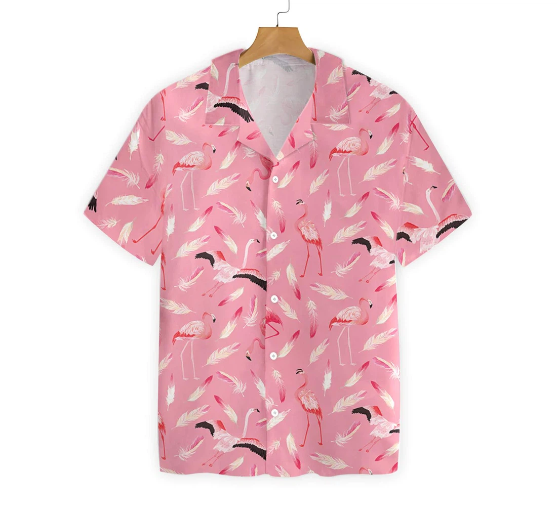 Flamingo Hawaiian Shirt, Button Up Aloha Shirt For Men, Women