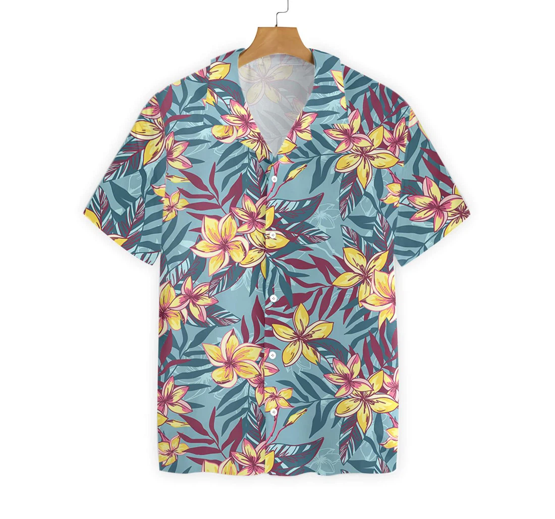 Flower Hawaiian Shirt, Button Up Aloha Shirt For Men, Women