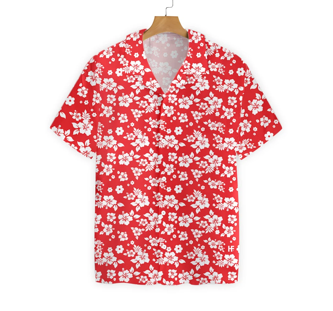 Flower Hawaiian Shirt, Button Up Aloha Shirt For Men, Women