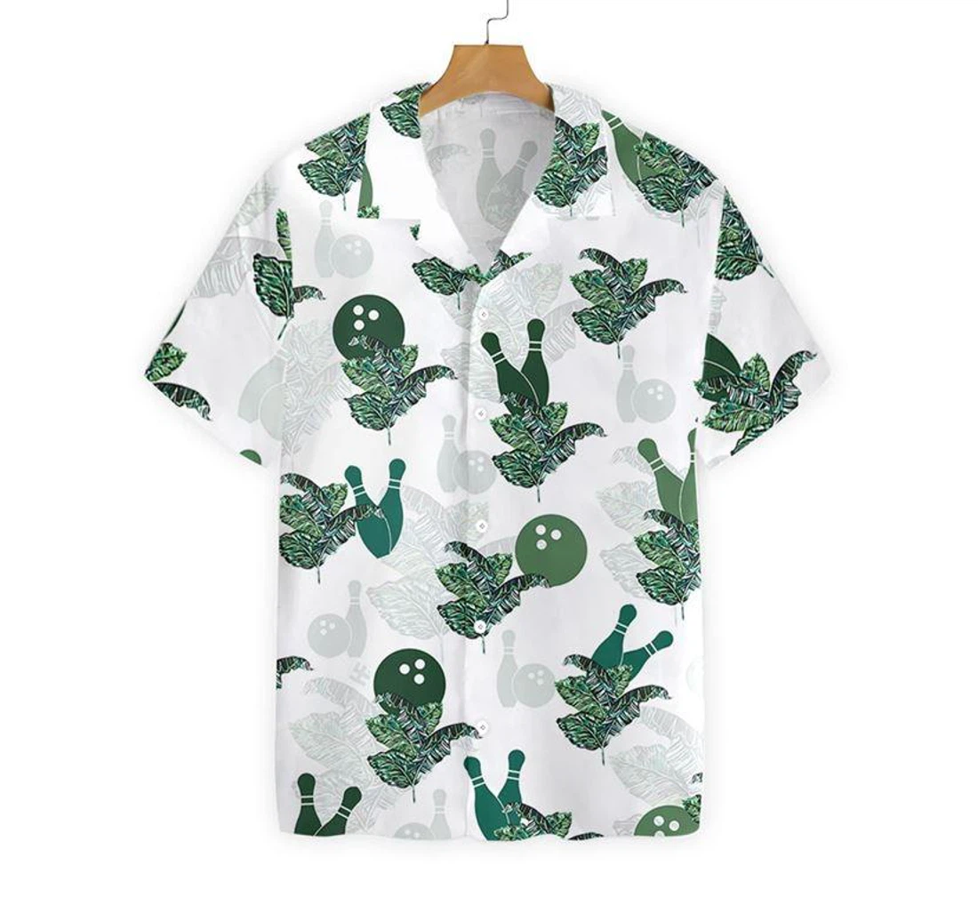 Bowling Hawaiian Shirt, Button Up Aloha Shirt For Men, Women