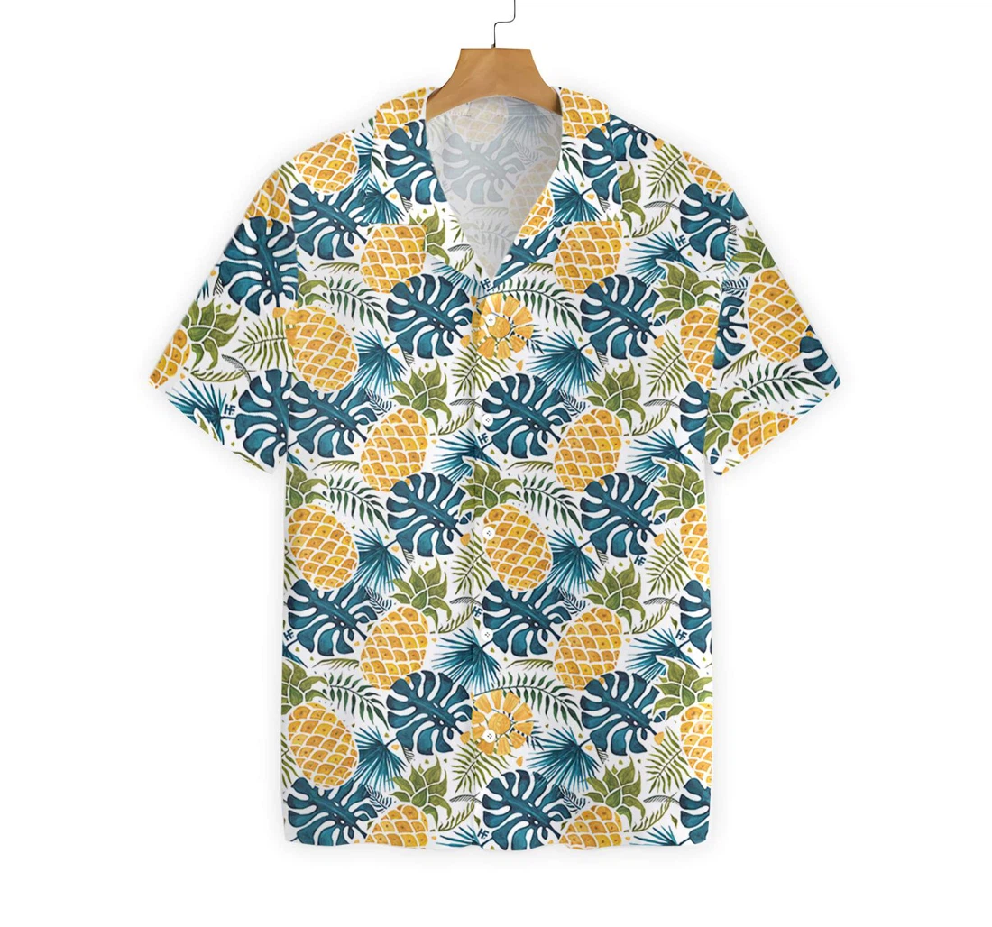 Pineapple Pattern V4 Hawaiian Shirt, Button Up Aloha Shirt For Men, Women