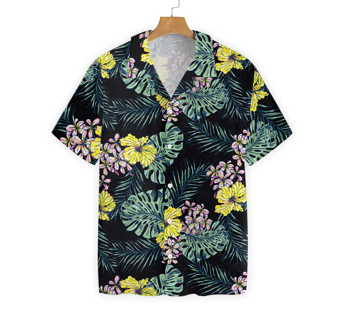 Flower Hawaiian Shirt, Button Up Aloha Shirt For Men, Women